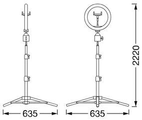 Ledvance - LED Stmievateľná lampa so stojanom a držiakom na vlogovanie LED/6W/USB