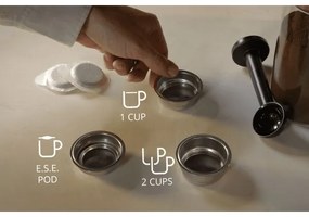 Krups - Pákový kávovar na dva hrnčeky AUTHENTIC 1450W/230V šedá