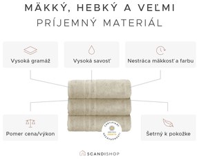Osuška Comfort Maxi 100x200 cm krémová, 100% bavlna