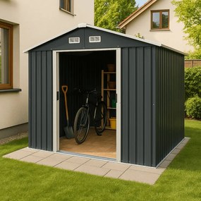 Záhradný domček BestBerg ZDB-7A / 7,2 m² / 301 x 238 x 214 cm / šedá