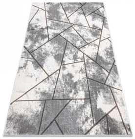 Moderný koberec NOBLE 1518 67 Vintage, geometrický - Štrukturálny, dve vrstvy rúna, krémová sivá Veľkosť: 180x270 cm