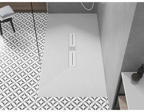 Mexen Toro, SMC obdĺžniková sprchová vanička 160 x 70 cm, biela, biela krytka, 43107016-W