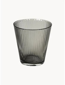 Ručne fúkané poháre na vodu z dymového skla Grand Cru, 4 ks