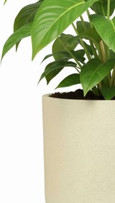 Okrúhly kvetináč CHICO, sklolaminát, priemer 40 x výška 40 cm, krémový