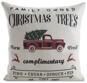 VIANOČNÁ DEKORAČNÁ OBLIEČKA NA VANKÚŠ CAR 45X45 CM VZOROVANÁ