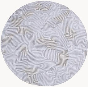 Umývateľný okrúhly žakárový koberec do interiéru/exteriéru Coral