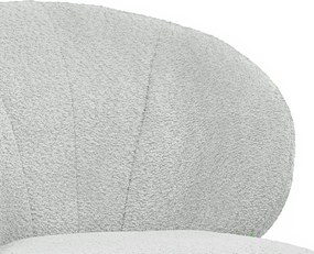 Otočná jedálenská stolička Beatris, svetlo béžová štruktúrovaná látka