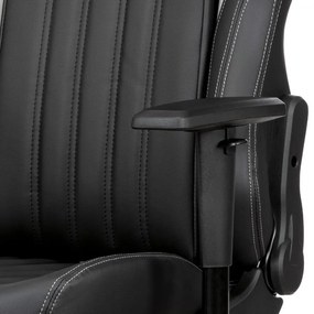 Autronic -  Herné kreslo E-RACER KA-F06 GREY, poťah sivá a čierna ekokoža