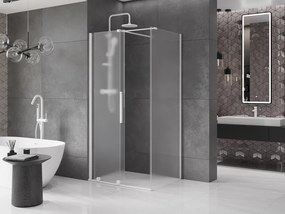 Mexen Velar, sprchový kút s posuvnými dverami 90 x 120 cm, 8mm sklo námraza, biela matná, 871-090-120-31-20