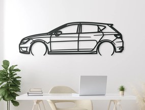drevko Nálepka auta na stenu Seat Leon TSI Rozmer obrazu: 27,5 x 86 cm, Farba dekorácie: Čierna