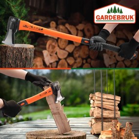 Set sekier TOMS sekera a štiepačka, 2ks, čierna/oranžová Gardebruk