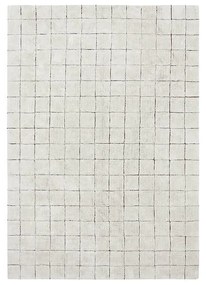 Prateľný kockovaný koberec memmo 170 x 240 cm prírodný MUZZA