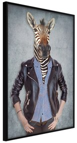 Artgeist Plagát - Zebra Ewa [Poster] Veľkosť: 20x30, Verzia: Čierny rám