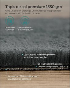 Koberec, 160 x 230 cm, protišmykový, možno prať v práčke, antracitovo sivý