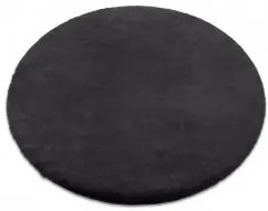 styldomova Čierny koberec BUNNY kruh