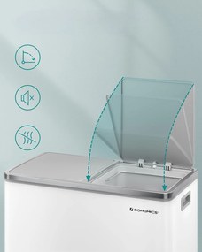 Odpadkový koš s víkem JORDAN 2x30 l bílý