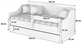 DO Detská posteľ s prístelkou Ballerina 160x80