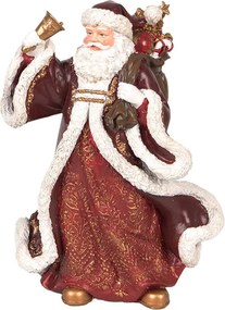 Červená vianočná dekorácia Santa Claus s darčekmi - 15*11*20 cm