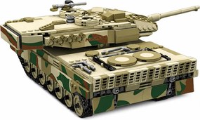LEAN Toys Stavebnicové kocky – vojenský tank Leopard s diaľkovým ovládaním RC, 1100 dielov