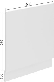 Panel na umývačku Belini Premium Full Version odkrytý 60 cm šedý lesk s pracovnou doskou