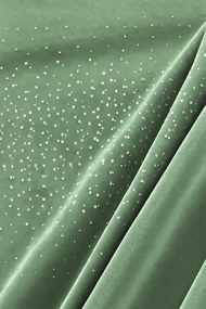 Velúrový záves na krúžkoch SHINY šalviový 140x250 cm