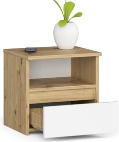 Nočný stolík CL1 dub artisan / biely