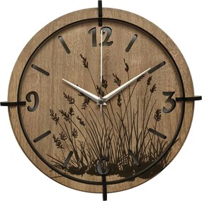 Moderné drevené hodiny Dub – dizajn Lúčne trávy | SENTOP HDF0590-OAK-HLIFAX