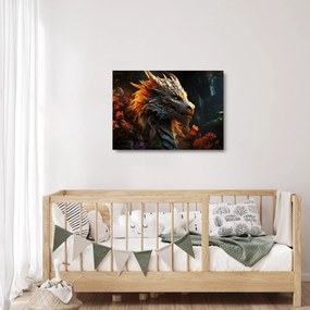 Sklenený obraz - Drak (70x50 cm)