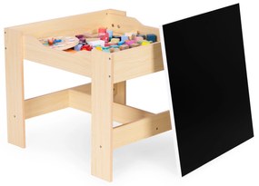 EcoToys Detská zostava nábytku, stôl + 2 stoličky, tabuľa ECOTOYS