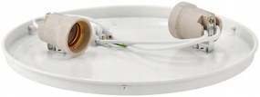 ECOLIGHT Okrúhly LED stropný panel - 2xE27 - čierny
