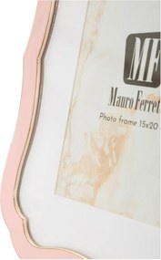 Svetloružový kovový/sklenený stojací rámček 17x22 cm Margot – Mauro Ferretti