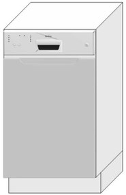 Dvierka na umývačku Zoya 45po Svetlo Šedá Mat