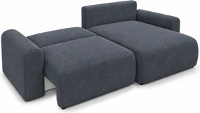 Rozkladacia obojstranná sedacia súprava do L NORDEN PAROS 250x140 cm, tmavosivá