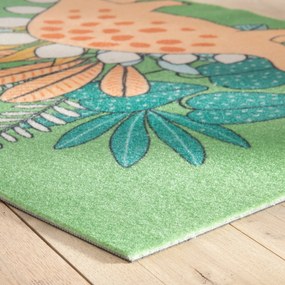Protišmykový koberec v tvare dinosaura Cca 60 x 90 cm.