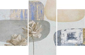 Obraz - Maľba s kvetmi a textúrami (90x60 cm)