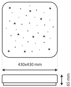 LED Stmievateľné stropné svietidlo FLORA LED/36W/230V 2700-6500K + diaľkové ovládanie