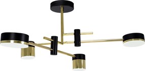 Toolight Toolight, LED stropné svietidlo 4x30W APP1001-4C, čierna-zlatá, OSW-07533