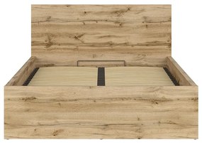 Manželská posteľ 140 cm BRW Tetrix 8 (dub wotan) (s roštom) (s úl. priestorom). Vlastná spoľahlivá doprava až k Vám domov. 1098490