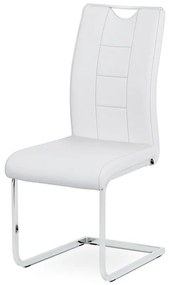 BONTEC Jedálenská stolička, čierna, ekokoža, DCL-411 BK Farba: Biela