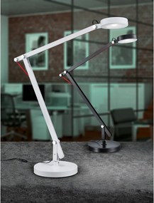 Čierna LED stolová lampa s ohýbateľnou konštrukciou (výška 90 cm) Amsterdam – Trio