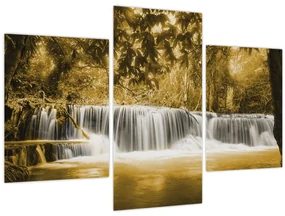 Obraz - Vodopád, vintage (90x60 cm)