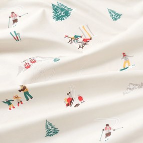 Goldea vianočný behúň na stôl 100% bavlnené plátno - zimné radovánky 20x120 cm