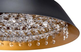 Toolight, LED závesné svietidlo Cristal 20W APP1028-CP, čierna, OSW-01233