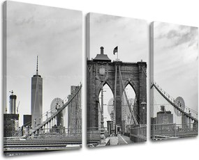 Obraz na stenu 3 dielny MESTO / NEW YORK ME114E30 - 60x40 cm
