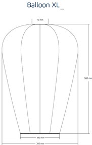Lumiz SOLÁRNY LAMPÁŠ BALLOON XL 50X35 CM ZELENÁ