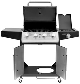 Teesa TSA0251 Plynový gril 5007 MASTER, 5 horákov, 12 kW, čierno-strieborný