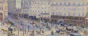 Obraz - Camille Pissarro, The Place du Havre, reprodukcia (120x50 cm)