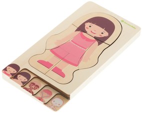 Drevené puzzle - ľudské telo | dievčatko
