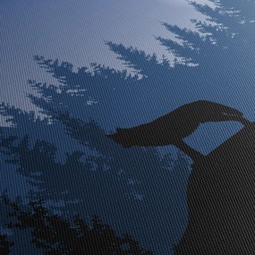 Obraz - Svorka vlkov za splnu (120x50 cm)