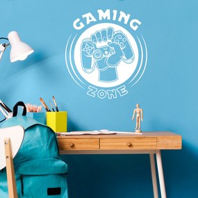 Veselá Stena Samolepka Joystick v ruke Farba: bílá, Veľkosť: 100 x 109 cm